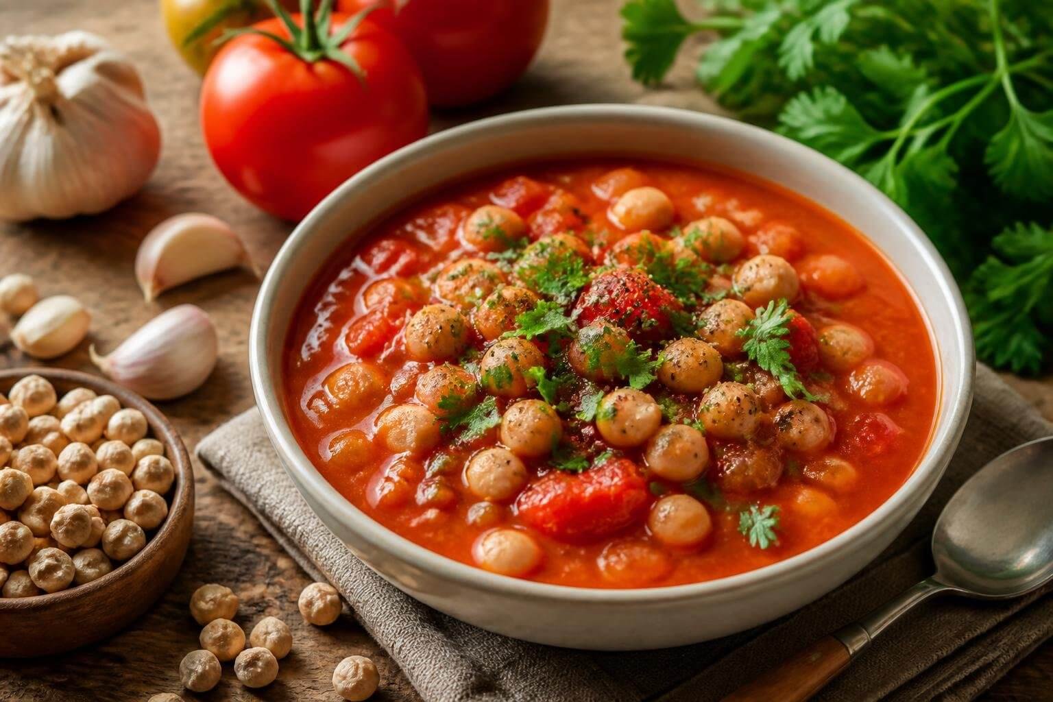 Chickpea Tomato Soup Recipe