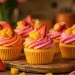Mango Strawberry Sunset Cupcakes Recipe